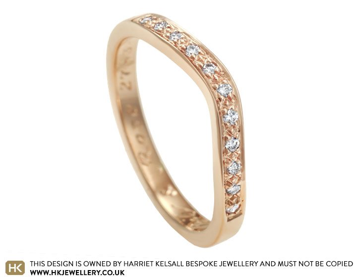 Melanie's 9 carat rose gold and diamond eternity ring