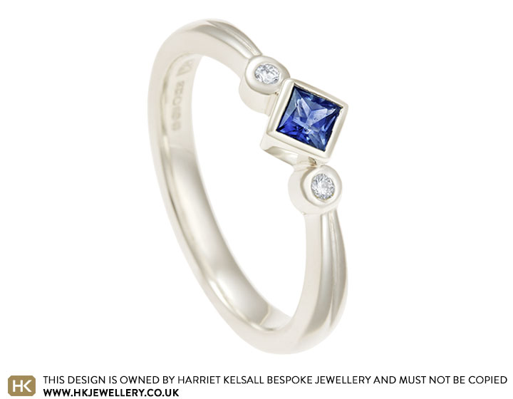 9 carat gold on sale sapphire and diamond ring