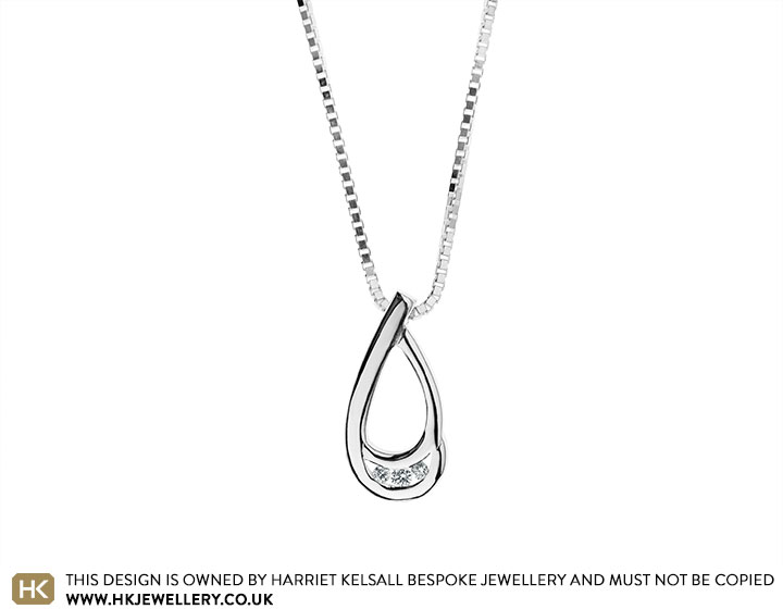 Nia's Sterling silver and diamond pendant