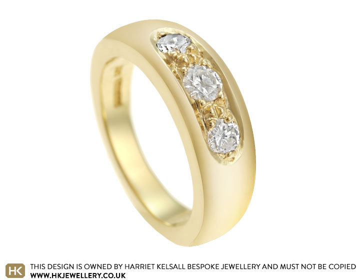 Jennifer's 18 carat yellow gold and diamond ring