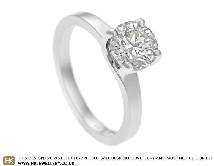 Alison's 1.25ct diamond and platinum dress ring