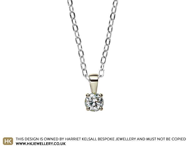 Audrey's diamond and white gold pendant