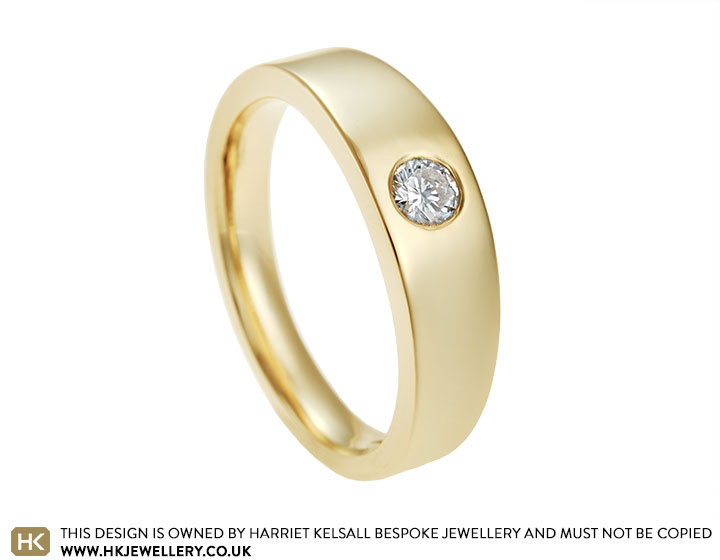 Judy's redesigned 9 carat yellow gold and diamond engagement ring