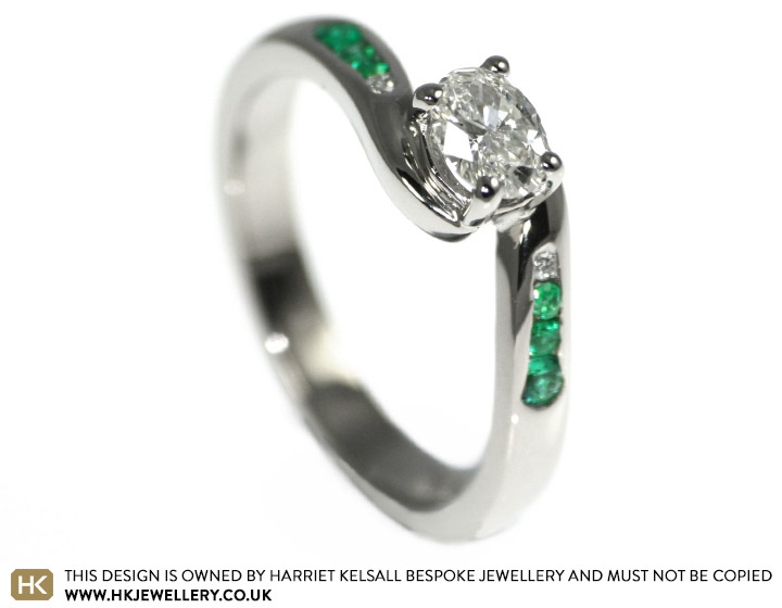 Tamara's bespoke Fairtrade white gold engagement ring