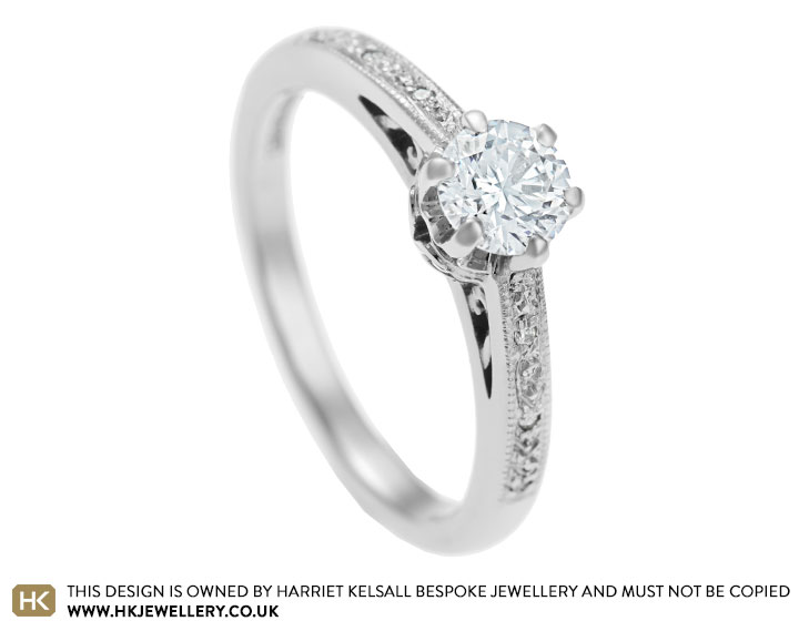 Sal's vintage inspired 0.52ct diamond engagement ring