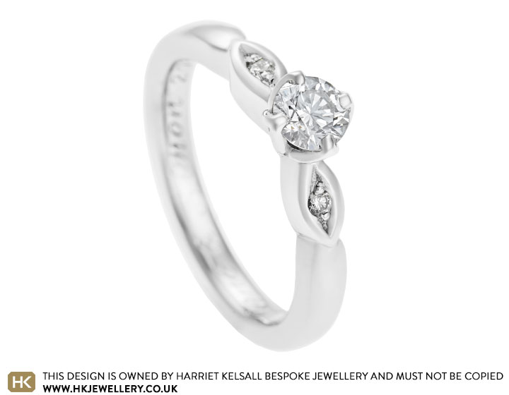 Jane's palladium and 0.33ct diamond engagement ring