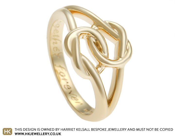 Denise's commemorative love knot inspired ring