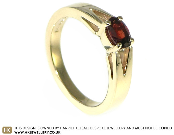 Billy and Alison wanted a deep red garnet engagement ring