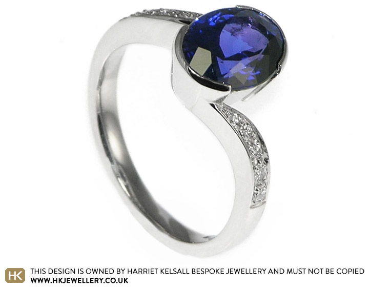 Martin surprised Petra with a Tanzanite engagement ring