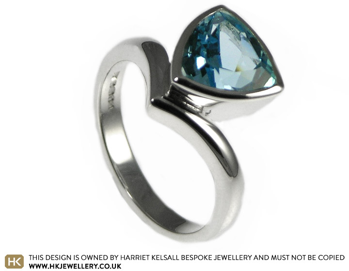 Tony and Victoria's mountain inspired engagement ring