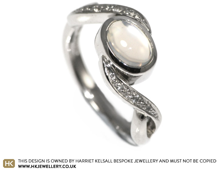 Matthew and Lizzie loved the subtle tones of the moonstone