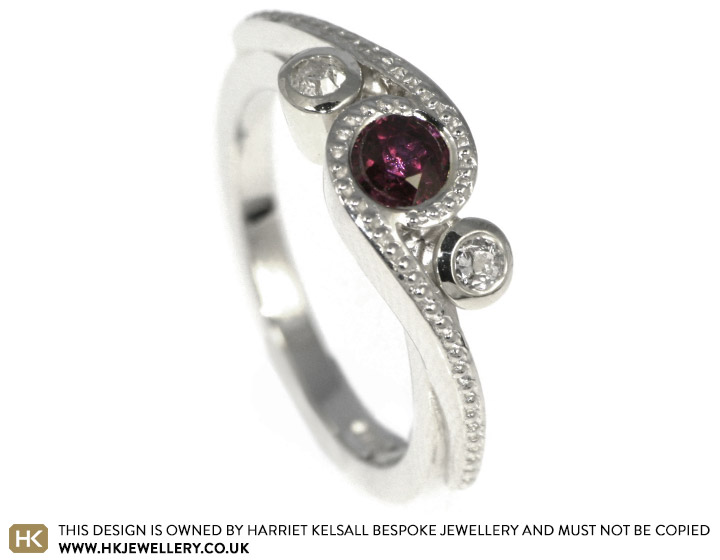 Rebecca wanted to use family gemstones in her engagement ring