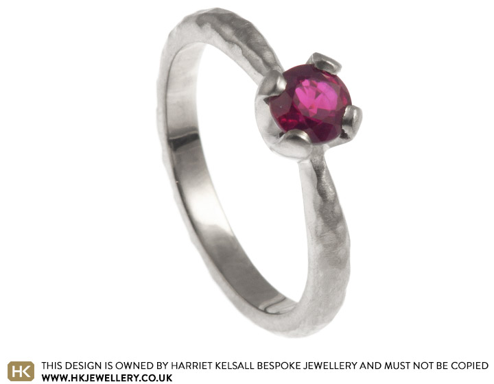 Deep red sales ruby ring