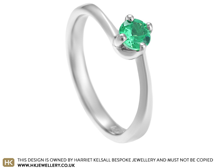 Laura's bespoke surprise tsavorite engagement ring