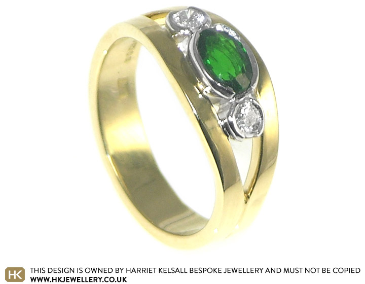 14 Karat White Gold Tsavorite Garnet Ring 001-200-04115 | Bluestone Jewelry  | Tahoe City, CA