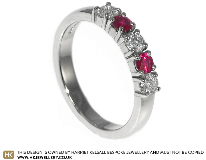 Dan wanted to surprise Mary with a ruby and diamond ring