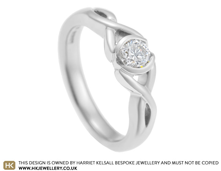 Kerry's palladium and diamond engagement ring