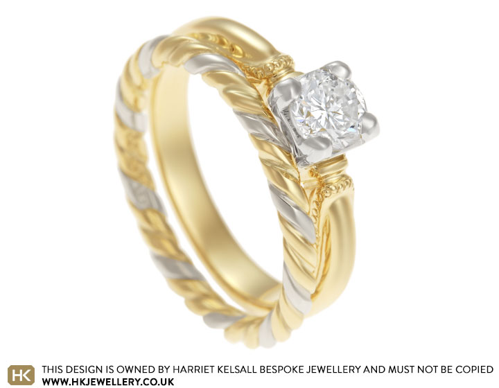 Steph's Vintage Style Engagement Ring Using Her Own Diamond