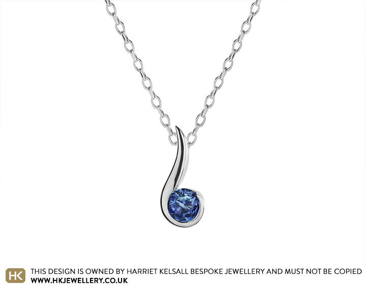 Helen's Sterling silver tanzanite pendant