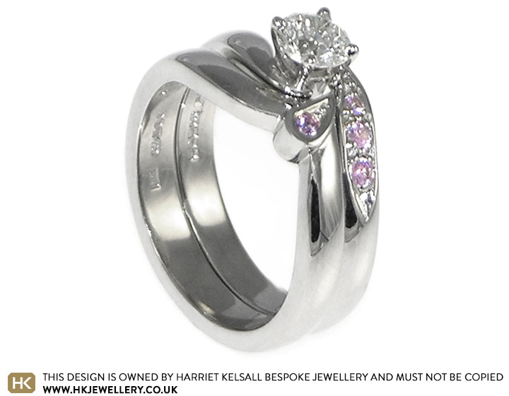 Robert surprised Ruth with this this twist style engagement ring