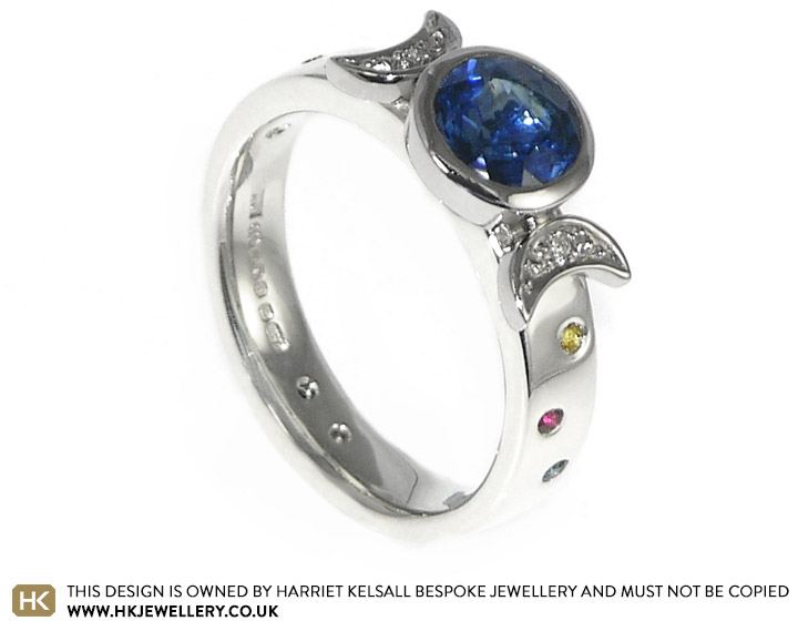 Micheal and Nina's  moon inspired engagement ring