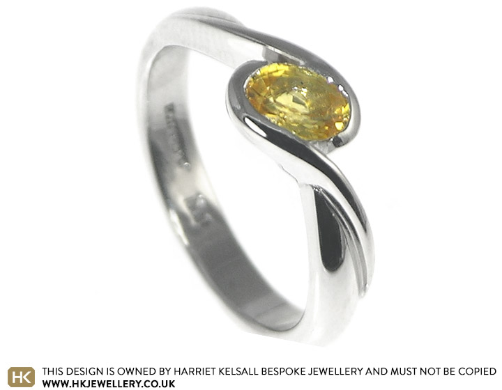 Dennis wanted Lacey to have a yellow sapphire engagement ring