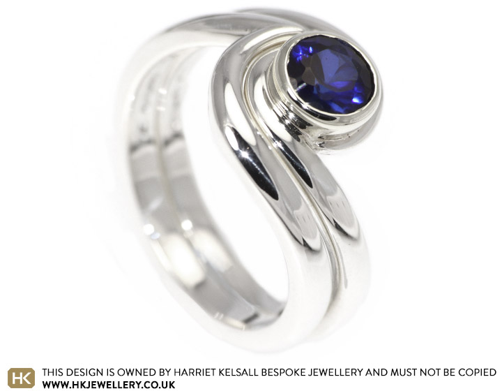 Kit wanted a blue wave inspired ring for Laura