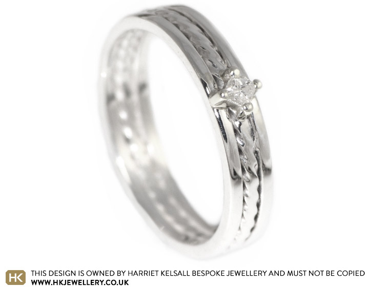 Natasha's diamond solitaire engagement ring