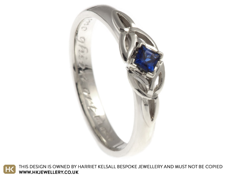 Kevin wanted to surprise Louise with a royal blue sapphire