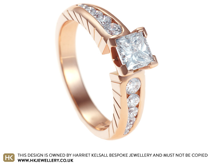 Emma's surprise Art Deco diamond and rose gold engagement ring