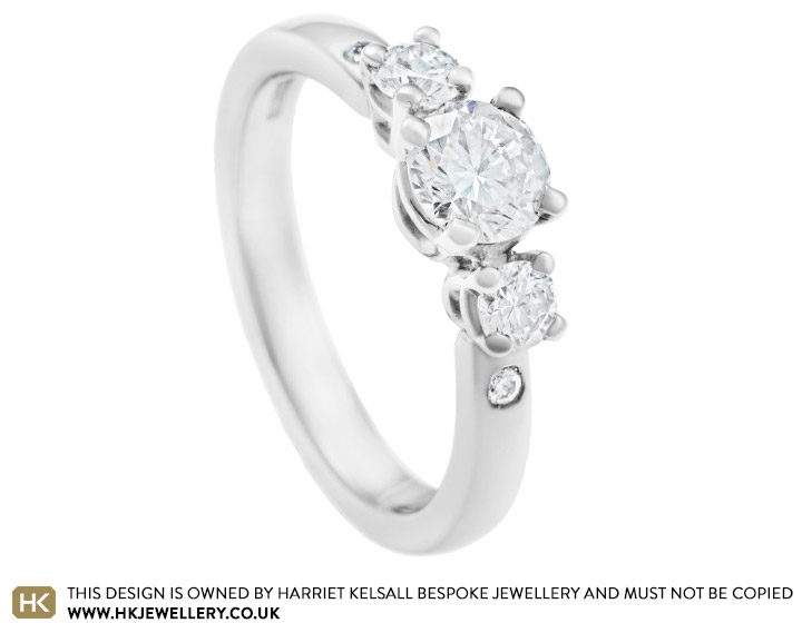 Hannah's trilogy diamond engagement ring