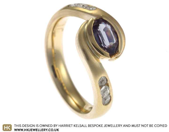 Edward wanted to design a beautiful sapphire ring for Melanie