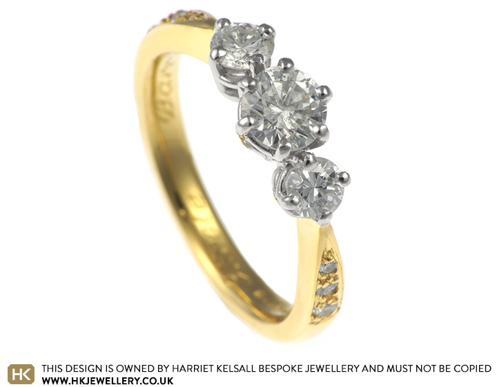 Barry and Carole's Fairtrade gold engagement ring