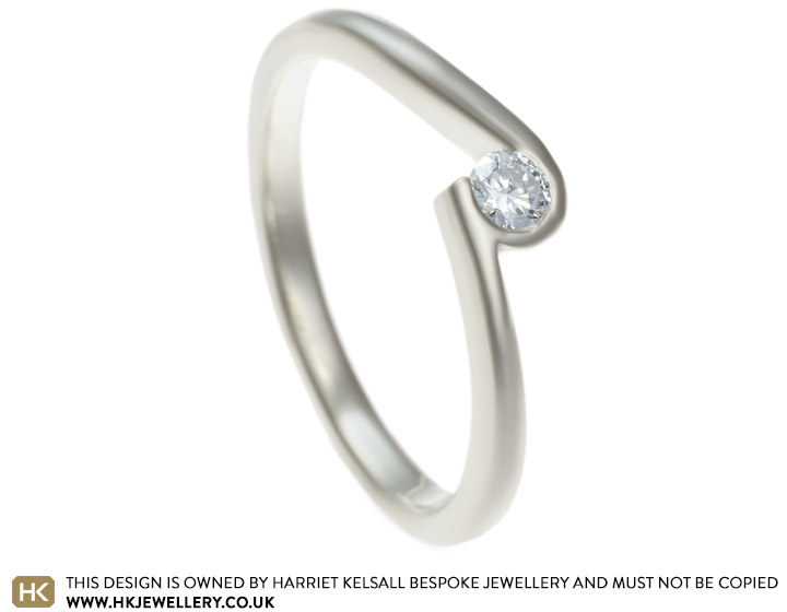 Natalie's diamond engagement ring