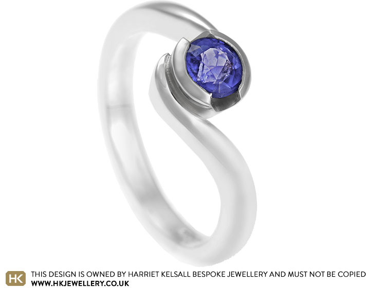 Helen's beautiful tanzanite engagement ring