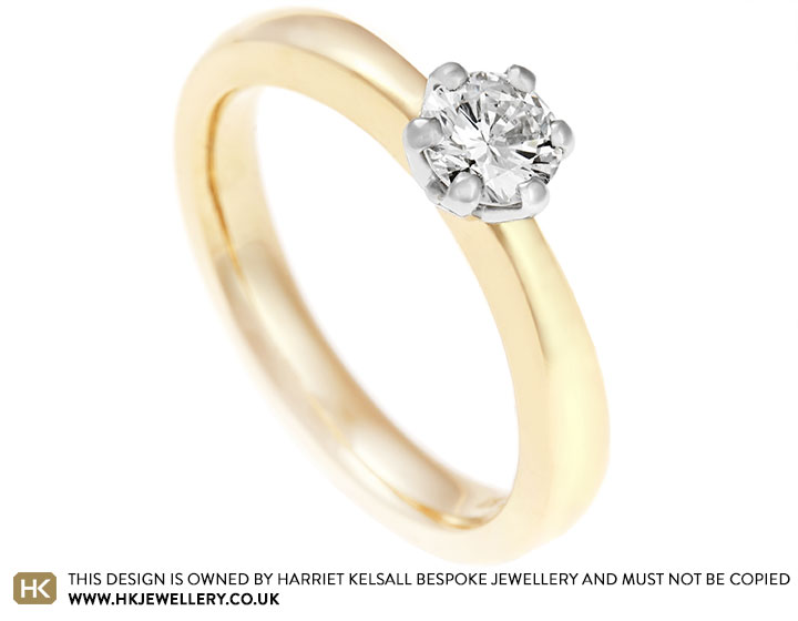 Caroline's Classically Styled Yellow Gold Engagement Ring