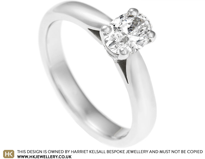 Donna's redesigned platinum engagement ring