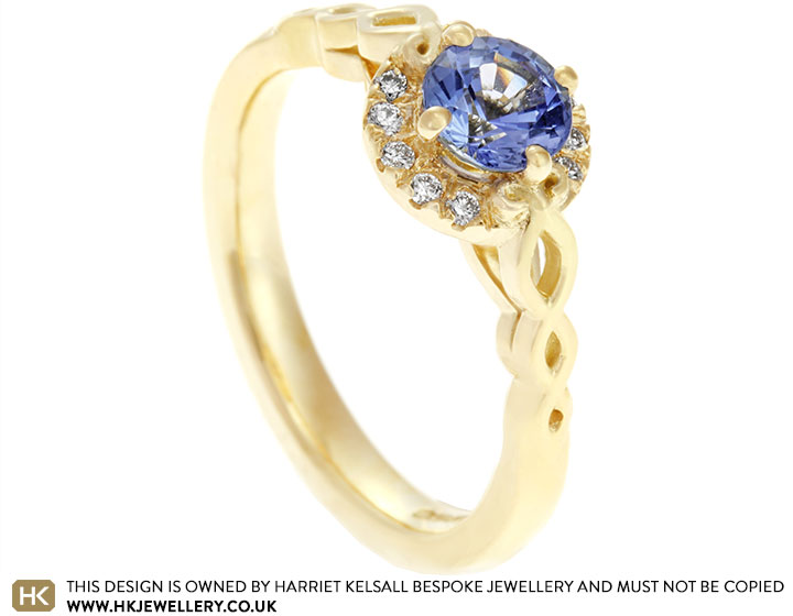 Karen's Bespoke Sapphire and Diamond Engagement Ring