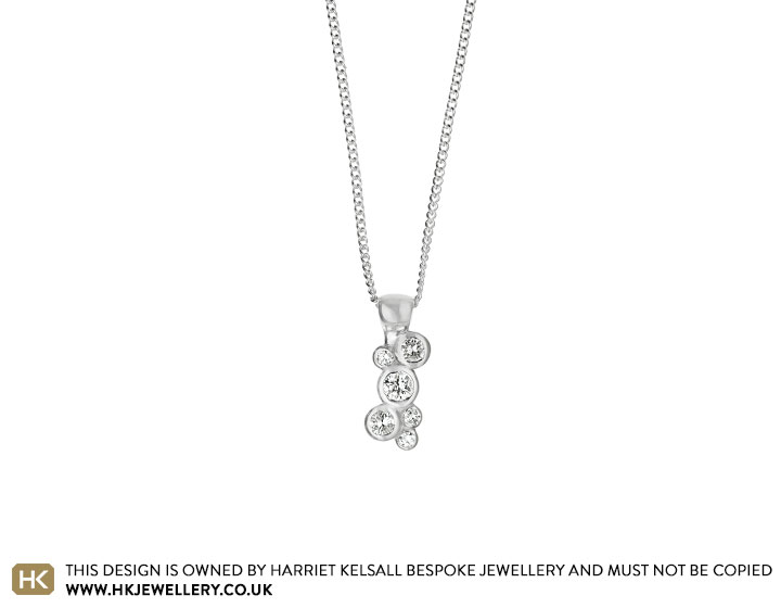 Sharon's Sterling Silver Cluster Diamond Pendant