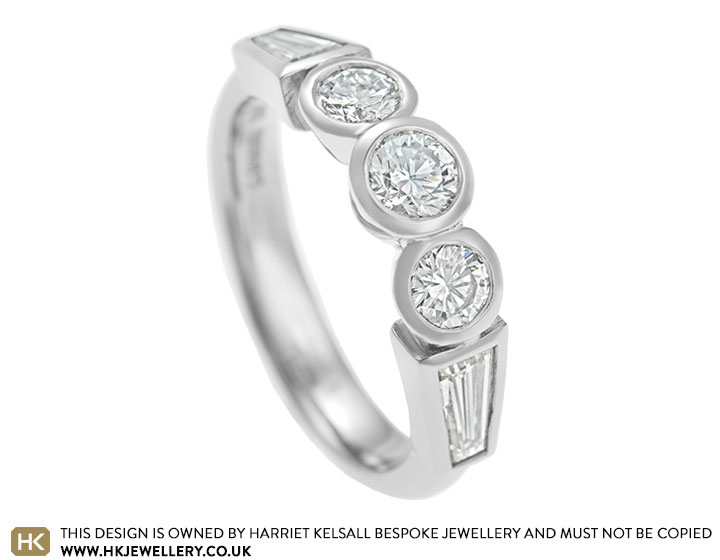 Emily's five diamond eternity ring