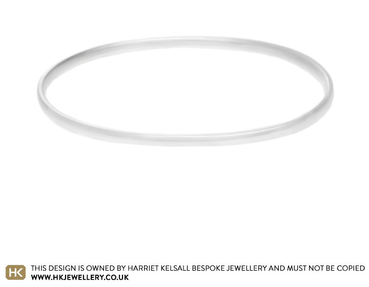 Sterling silver oval on sale bangle