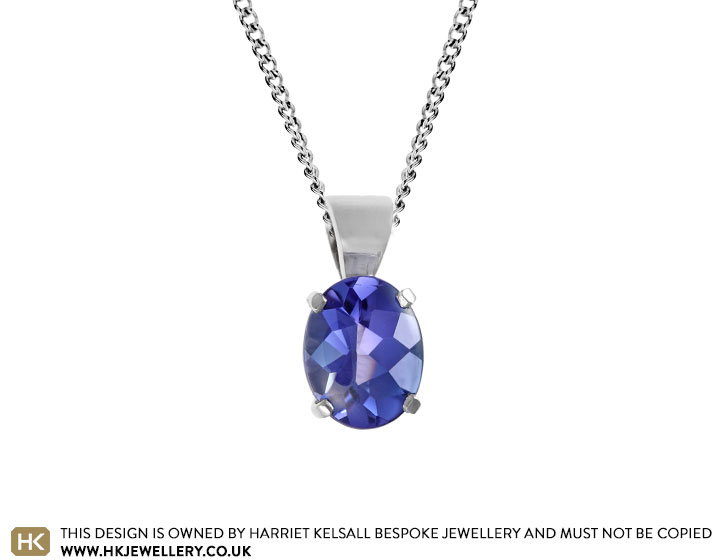 Julie's tanzanite and palladium pendant