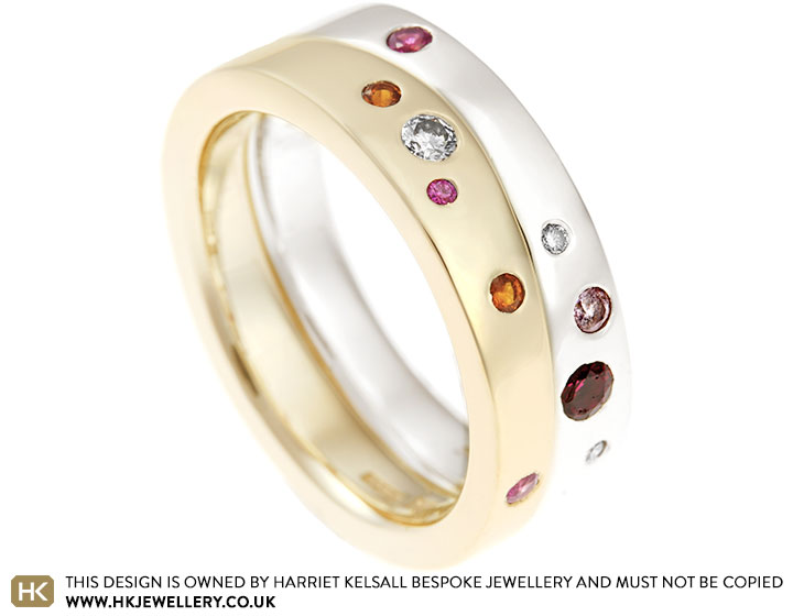 Helena's Fitted Yellow Gold Eternity Ring with Scatter Set Stones