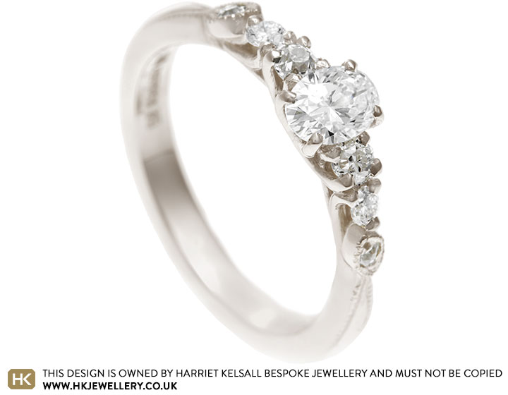 Kristen's Fairtrade White Gold, Sapphire and Diamond Multi-Stone Engagement Ring