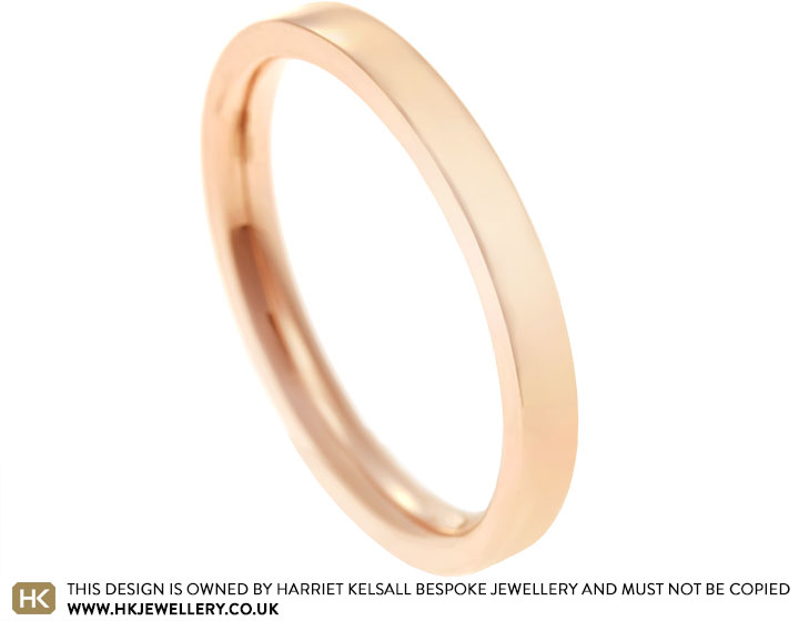 Fairtrade 9 Carat Rose Gold Band with Reverse 'D' Profile