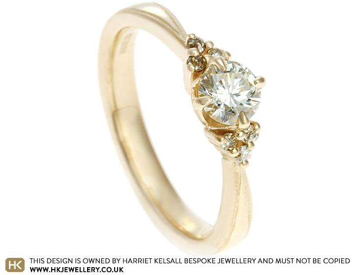 Clara's 18ct Yellow Gold Diamond Cluster Engagement Ring