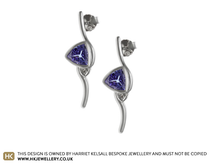 Philippa's Tanzanite and Diamond Earrings