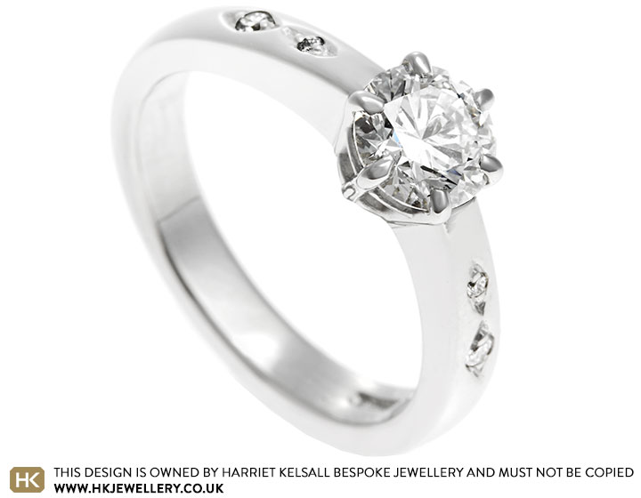 Tom and Ligita's diamond solitaire engagement ring