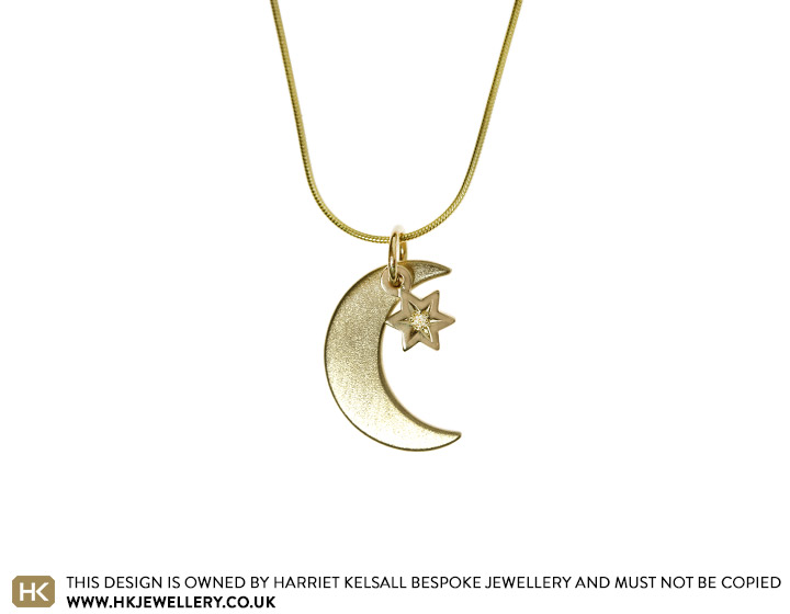 Helen's star and moon pendant