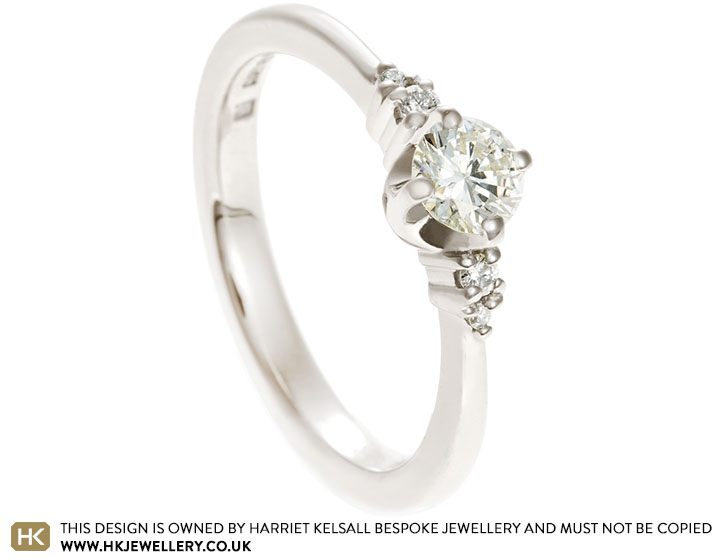 Elizabeth's Delicate Diamond and Fairtrade White Gold Engagement Ring